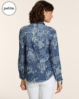 Thumbnail for your product : Chico's Petite Paisley Denim Daisy Top