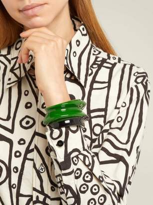 Vanda Jacintho - Snail Resin Bracelet - Womens - Green