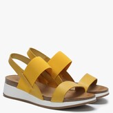 Thumbnail for your product : Daniel Bottlewell Yellow Leather Low Wedge Sandals