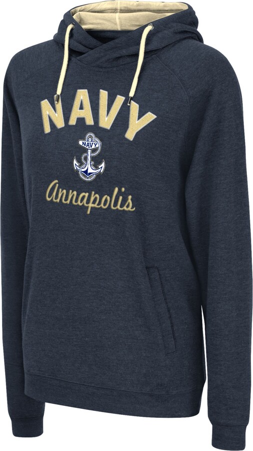 Colosseum Women's Navy Midshipmen Navy Pullover Hoodie, Small, Blue
