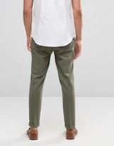 Thumbnail for your product : ASOS Skinny Crop Smart Trousers In Khaki