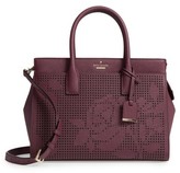 Thumbnail for your product : Kate Spade Cameron Street - Candace Perforated Leather Satchel - Purple