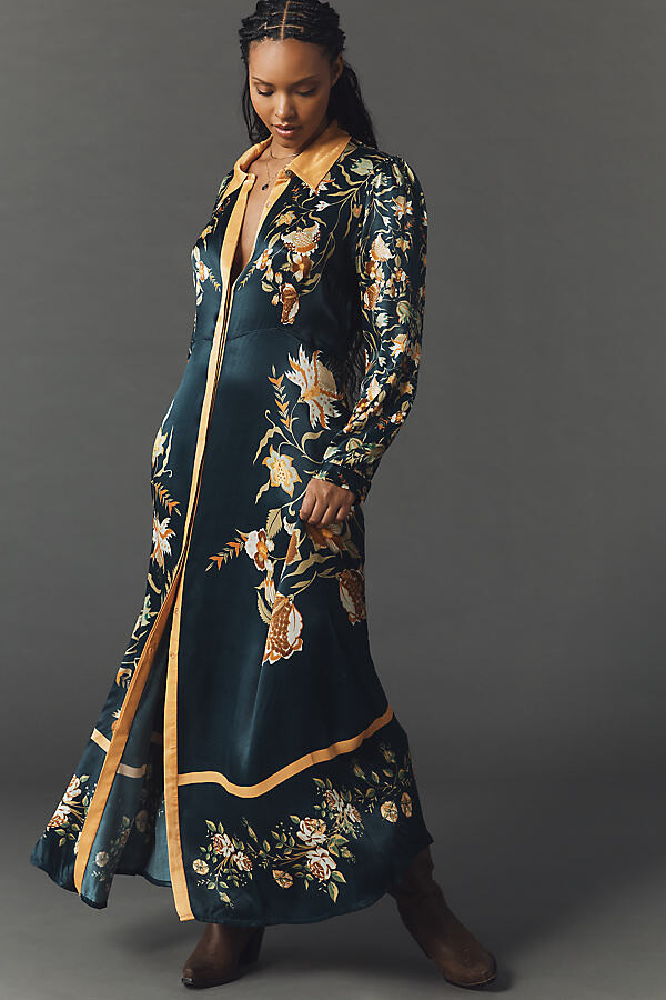 Bl Nk Printed Buttondown Shirt Dress