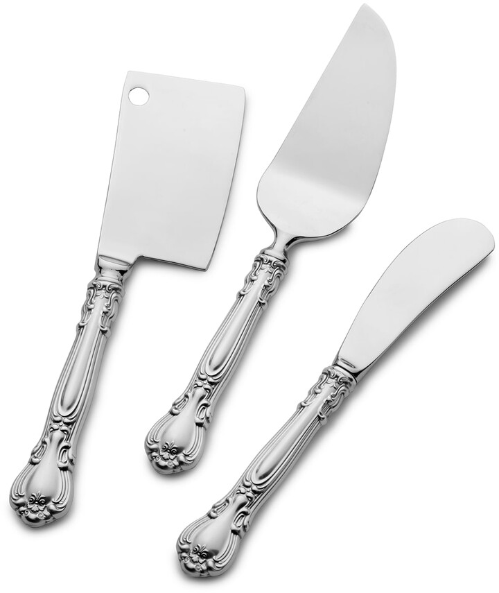 Elyon Ramapo 2-Piece Reflective Hand-Forged Cheese Knife Set, Stainless Steel