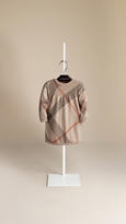 Thumbnail for your product : Burberry Check Cashmere Cotton Dress