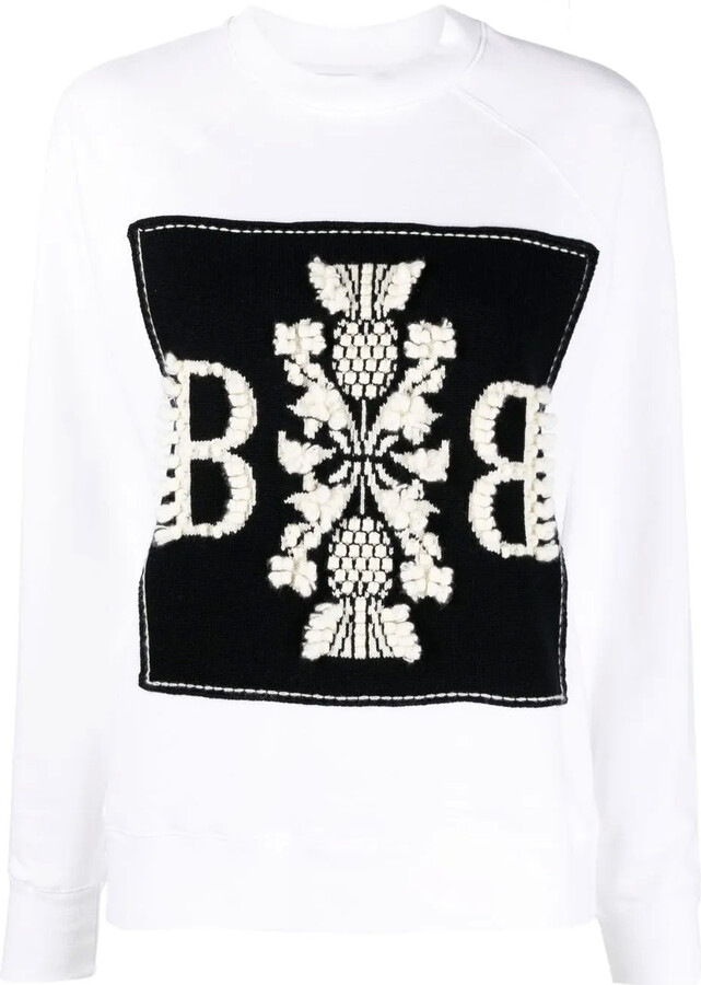 Barrie Embroidered Panelled Sweatshirt