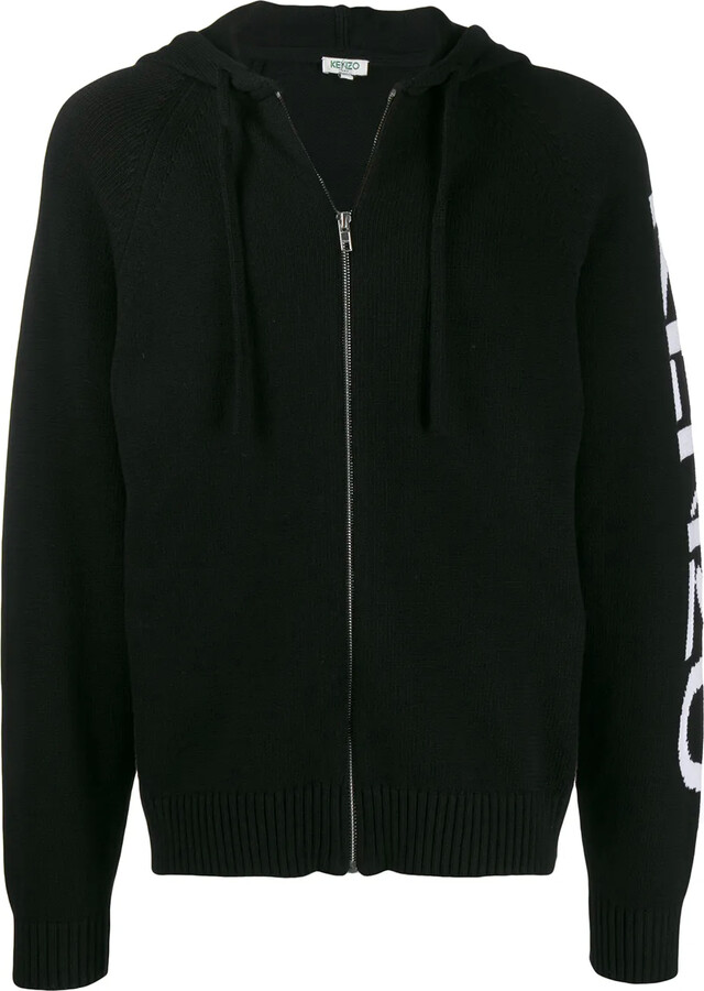 Intarsia Knit Logo Hoodie