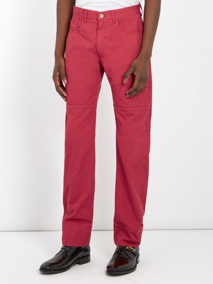 Wales Bonner Panelled Denim Jeans - Red