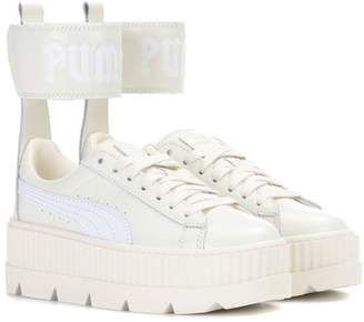 Rihanna Fenty by Leather ankle-strap sneakers