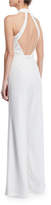 Thumbnail for your product : Jay Godfrey Meghan Halter-Neck Cutout Crepe Jumpsuit