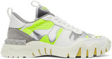 Thumbnail for your product : Valentino Garavani White & Green Camo Rockrunner Sneakers