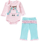Thumbnail for your product : Starting Out Newborn-24 Months Owl-Appliqued Bodysuit & Pant 4-Piece Set