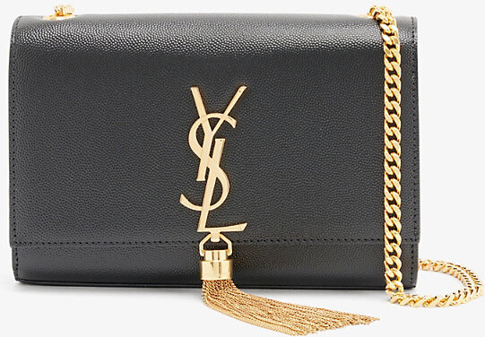 Stunning!* YSL Saint Laurent Kate 99 Gold Tassel Bag Shoulder Bag  Black&Gold NWT