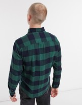 Thumbnail for your product : Jack and Jones Originals brushed buffalo check shirt in navy and green