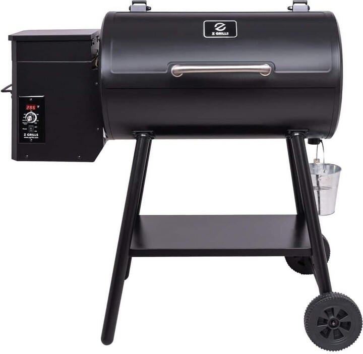 Z Grills 567 sq. in. Wood Pellet Grill in Black with Auto Temperature Control