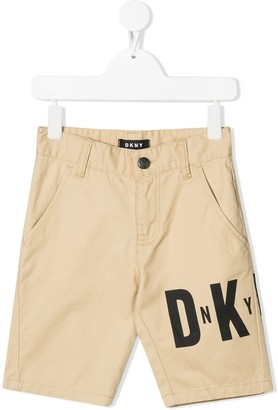 DKNY Logo-Print Cotton Shorts