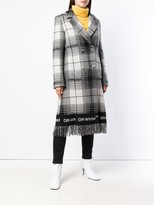 Thumbnail for your product : Off-White Double-Breasted Checked Coat
