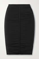 Thumbnail for your product : Alexander Wang Ruched Stretch-jersey Skirt - Black