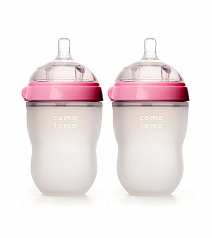Natural Feel Baby Bottle Double Pack 8 oz - Pink