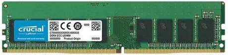 Crucial 8GB DDR4 2400 (PC4 19200) 288-Pin UDIMM 1Rx8 ECC Unbuffered CL17 1.2v Desktop Memory Module - CT8G4WFS824A