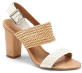 Thumbnail for your product : Arturo Chiang Glenda Woven Leather Colorblock Sandals