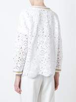 Thumbnail for your product : Ermanno Scervino scalloped hem lace jacket