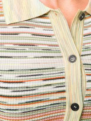 Missoni stripe patterned knitted polo shirt
