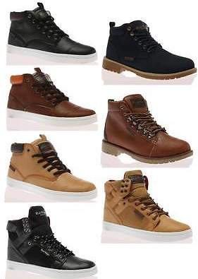 Rock & Religion New Mens Laced Up Rubbered Sole Casual Shoes Boots Size 7-11