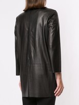 Thumbnail for your product : Hermes Pre-Owned Elongated Leather Long-Sleeved Blouse