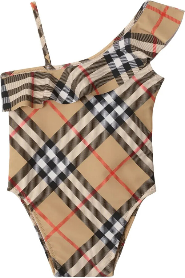 Burberry Children Check Pattern Swimsuit