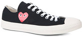 Thumbnail for your product : Comme Des Garcons Play 31436 Comme Des Garcons Play Heart low-rise All Star trainers Black