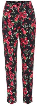 Dolce & Gabbana Floral-printed cropped trousers