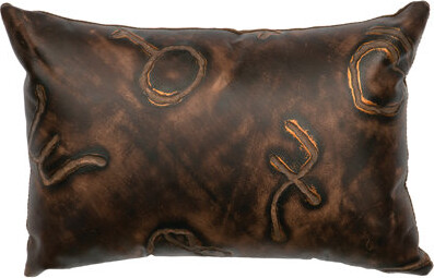 Wooded River Cosmo Leather Lumbar Pillow
