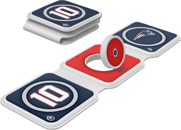 Keyscaper Drake Maye New England Patriots 3-in-1 Foldable Charger