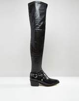 Thumbnail for your product : ASOS Karza Western Over The Knee Boots