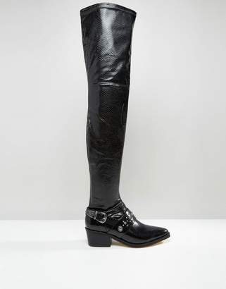 ASOS Karza Western Over The Knee Boots