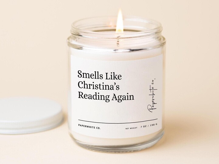 Personalized Smells Like Reading Again Candle Custom Book Lover Gift Funny For Wife Girlfriend F62