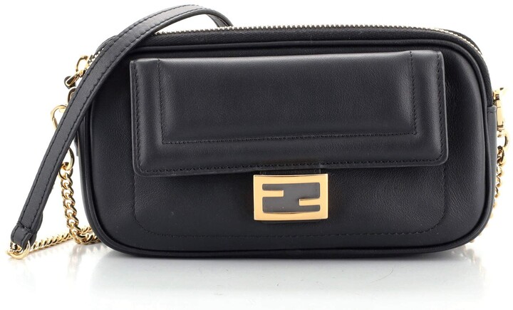 Fendi Black Leather Crossbody Handbags | Shop the world's largest 