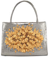Thumbnail for your product : Nancy Gonzalez Metallic Floral Crocodile Tote Bag