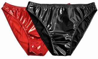 Kepblom Women Shiny Metallic Panty Briefs High Cut Ballet Dance Underwear Shorts 