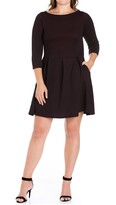 Thumbnail for your product : 24seven Comfort Apparel Women's Plus Size Perfect Fit and Flare Dress