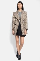 Thumbnail for your product : Carven Double Breasted Leopard Print Coat