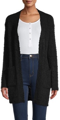 black boucle cardigan