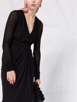 Thumbnail for your product : Rick Owens Lilies Draped-Front Midi Dress