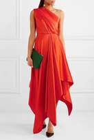 Thumbnail for your product : SOLACE London Marine One-shoulder Satin Maxi Dress