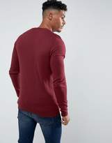 Thumbnail for your product : ASOS Muscle Fit Cardigan In Burgundy
