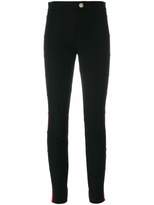 Thumbnail for your product : Gucci buttoned Web side panel skinny trousers
