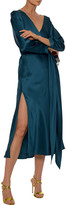 Thumbnail for your product : Mason by Michelle Mason Silk-charmeuse Midi Wrap Dress