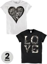 Thumbnail for your product : Love Label Love T-shirts (2 Pack)