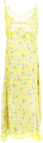Thumbnail for your product : MSGM Floral-Print Draped Maxi Dress